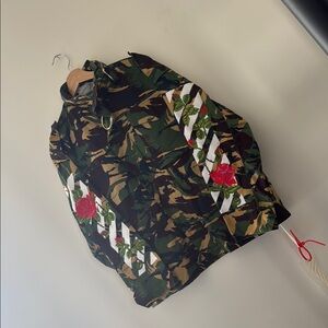 Off-White Green and Brown Military Field Jacket